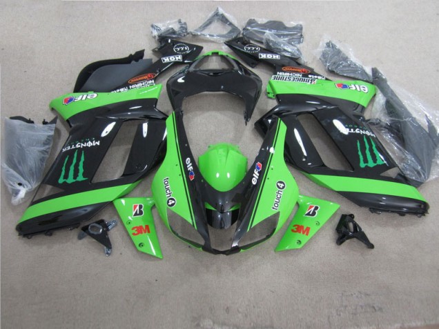 Carenado Moto ZX6R 2007-2008 - Verde Negro 3M Monster Carenado Moto ZX6R 2007-2008 - Verde Negro 3M Monster