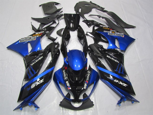 Carenado Moto ZX6R 2009-2012 - Negro Azul Monster Carenado Moto ZX6R 2009-2012 - Negro Azul Monster