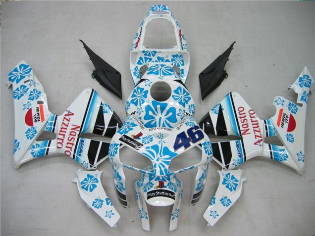 Carenado & Plástico Moto CBR 600 RR 2005-2006 - Blanco Azul Nastro Azzurro 46 Carenado & Plástico Moto CBR 600 RR 2005-2006 - Blanco Azul Nastro Azzurro 46