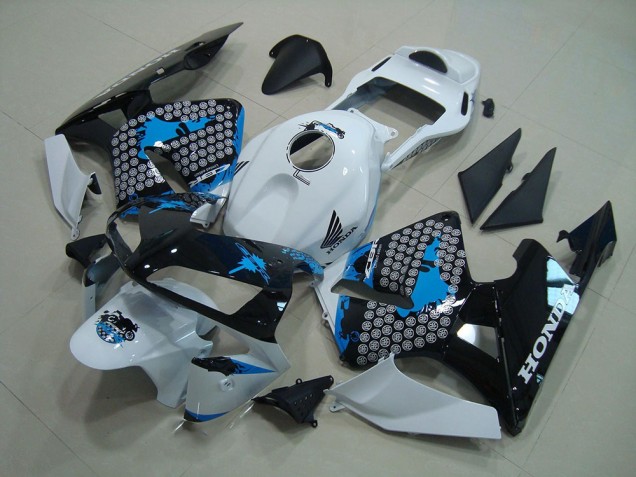 Carenados Moto CBR 600 RR 2003-2004 - Blanco Negro Azul Carenados Moto CBR 600 RR 2003-2004 - Blanco Negro Azul