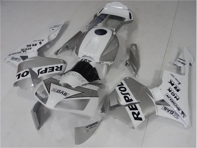 Carenados Moto CBR 600 RR 2003-2004 - Plata Blanco Negro Repsol Carenados Moto CBR 600 RR 2003-2004 - Plata Blanco Negro Repsol