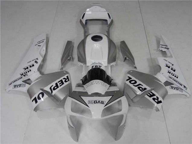 Carenados Moto CBR 600 RR 2003-2004 - Plata Blanco Negro Repsol Carenados Moto CBR 600 RR 2003-2004 - Plata Blanco Negro Repsol
