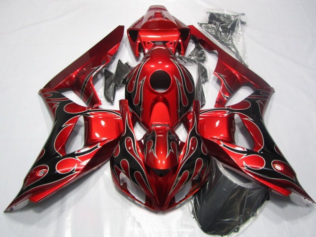 Carrocería Motocicletas CBR 1000 RR 2006-2007 - Rojo Negro Llama Carrocería Motocicletas CBR 1000 RR 2006-2007 - Rojo Negro Llama