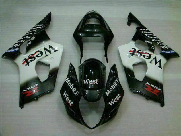 Carrocería Motocicletas GSXR 1000 K3 2003-2004 - Blanco Negro Carrocería Motocicletas GSXR 1000 K3 2003-2004 - Blanco Negro