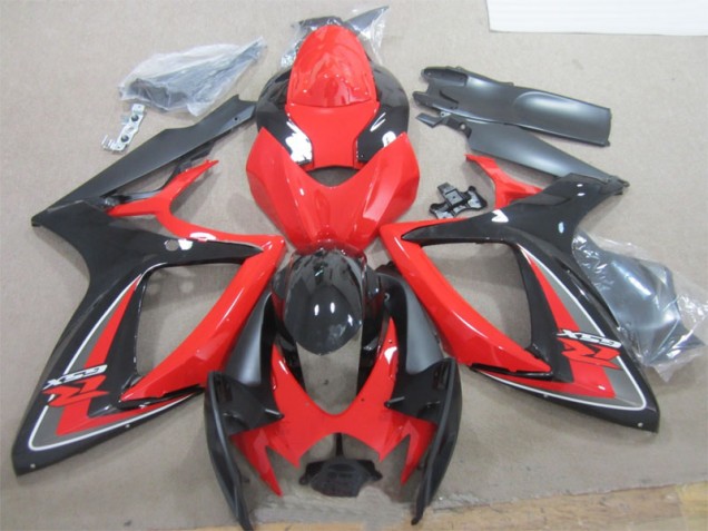 Carrocería Motocicletas GSXR 600 K6 2006-2007 - Negro Rojo Carrocería Motocicletas GSXR 600 K6 2006-2007 - Negro Rojo