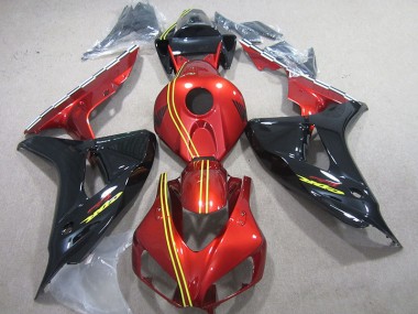 Inyección Kit Carenado Moto CBR 1000 RR 2006-2007 - Negro Rojo Amarillo