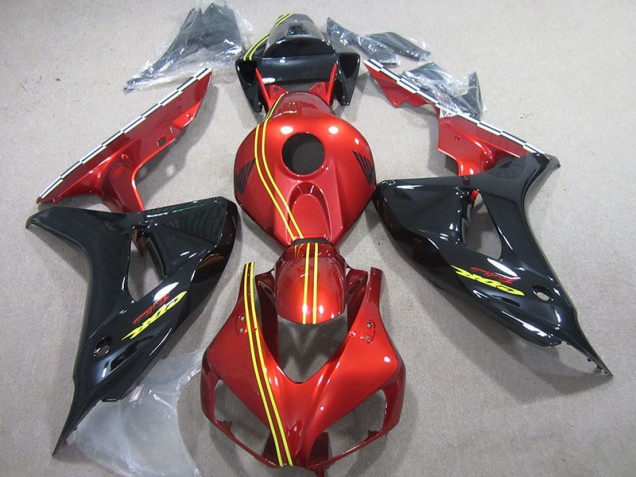 Inyección Kit Carenado Moto CBR 1000 RR 2006-2007 - Negro Rojo Amarillo Inyección Kit Carenado Moto CBR 1000 RR 2006-2007 - Negro Rojo Amarillo