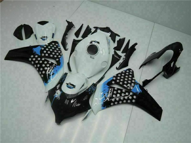 Inyección Kit Carenado Moto CBR 1000 RR 2008-2011 - Blanco Negro Inyección Kit Carenado Moto CBR 1000 RR 2008-2011 - Blanco Negro