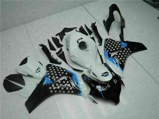 Inyección Kit Carenado Moto CBR 1000 RR 2008-2011 - Blanco Negro Inyección Kit Carenado Moto CBR 1000 RR 2008-2011 - Blanco Negro