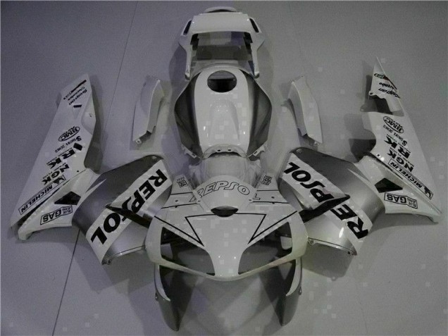 Inyección Kit Carenado Moto CBR 600 RR 2003-2004 - Blanco Repsol Inyección Kit Carenado Moto CBR 600 RR 2003-2004 - Blanco Repsol