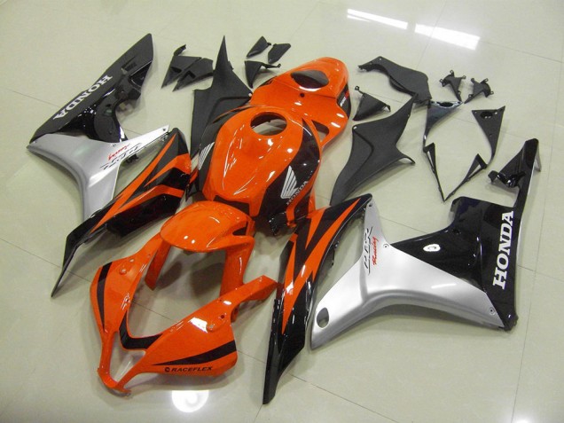 Inyección Kit Carenado Moto CBR 600 RR 2007-2008 - Naranja Plata Negro Inyección Kit Carenado Moto CBR 600 RR 2007-2008 - Naranja Plata Negro