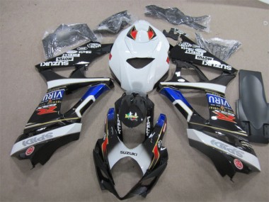 Inyección Kit Carenado Moto GSXR 1000 K7 2007-2008 - Negro Blanco Azul