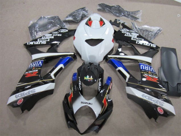 Inyección Kit Carenado Moto GSXR 1000 K7 2007-2008 - Negro Blanco Azul Inyección Kit Carenado Moto GSXR 1000 K7 2007-2008 - Negro Blanco Azul