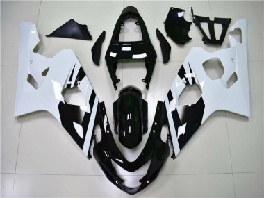 Inyección Kit Carenado Moto GSXR 600 / 750 K4 2004-2005 - Blanco Negro