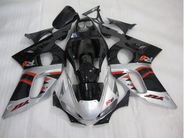 Inyección Kit Carenado Moto R6 1998-2002 - Negro Plata