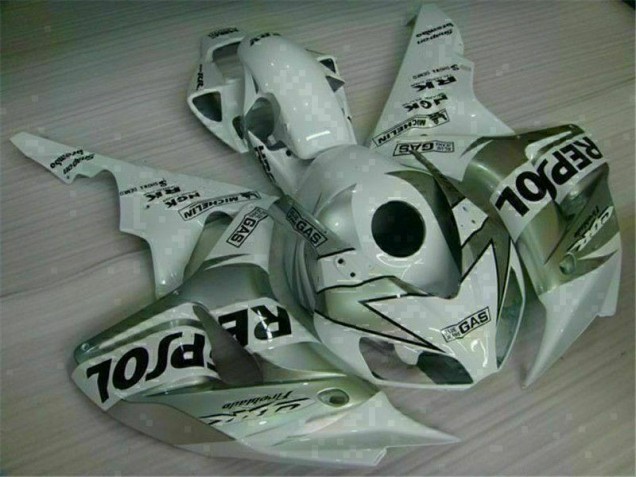 Kit ABS Carenado Motocicleta CBR 1000 RR 2004-2005 - Plata Repsol Kit ABS Carenado Motocicleta CBR 1000 RR 2004-2005 - Plata Repsol