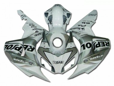 Kit ABS Carenado Motocicleta CBR 1000 RR 2004-2005 - Plata Repsol