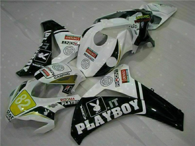 Kit ABS Carenado Motocicleta CBR 1000 RR 2008-2011 - Blanco Negro Playboy Kit ABS Carenado Motocicleta CBR 1000 RR 2008-2011 - Blanco Negro Playboy
