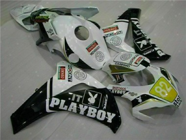 Kit ABS Carenado Motocicleta CBR 1000 RR 2008-2011 - Blanco Negro Playboy