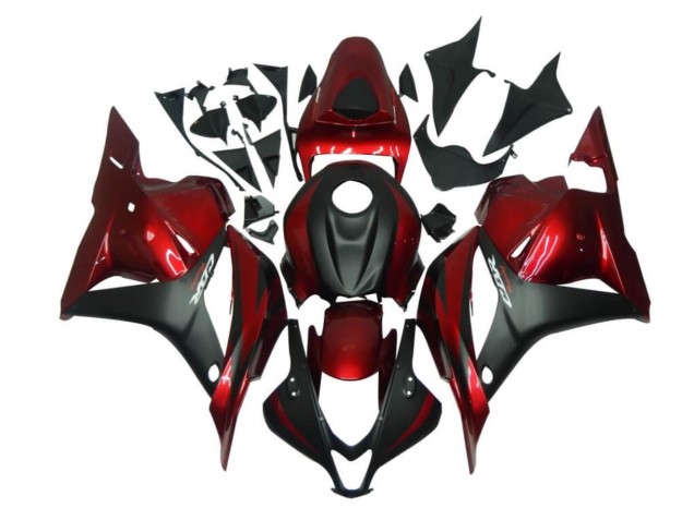 Kit ABS Carenado Motocicleta CBR 600 RR 2009-2012 - Rojo Negro Kit ABS Carenado Motocicleta CBR 600 RR 2009-2012 - Rojo Negro