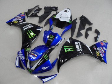 Kit ABS Carenado Motocicleta R1 2012-2014 - Azul Negro Monster