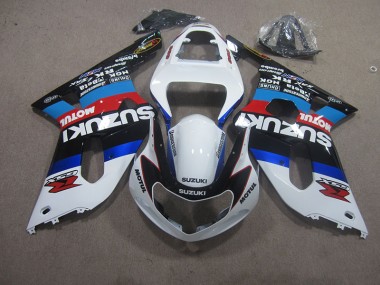 Kit Carenado ABS Completo GSXR 600 K1 K2 K3 2001-2003 - Blanco Azul Motul