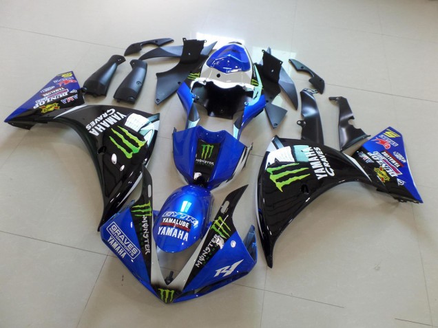 Kit Carenado ABS Completo R1 2012-2014 - Azul Negro Monster Kit Carenado ABS Completo R1 2012-2014 - Azul Negro Monster