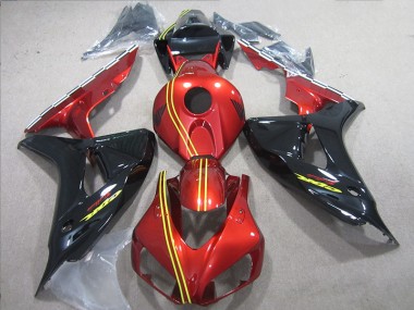 Kit Carenado Inyección CBR 1000 RR 2006-2007 - Negro Rojo Amarillo