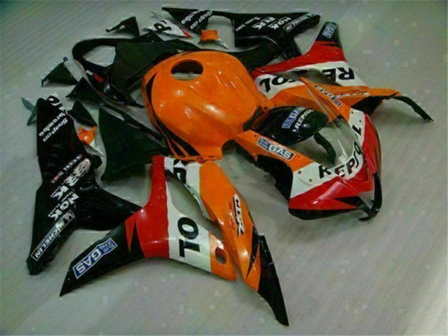 Kit Carenado Inyección CBR 600 RR 2007-2008 - Naranja Negro Repsol Kit Carenado Inyección CBR 600 RR 2007-2008 - Naranja Negro Repsol