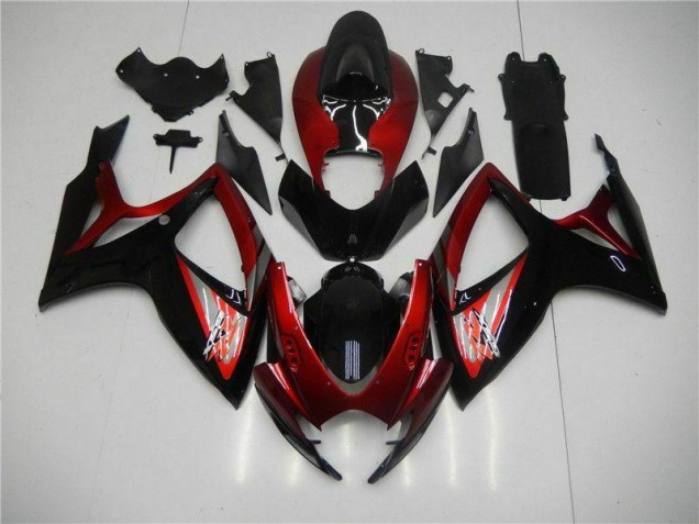 Kit Carenado Inyección GSXR 600 / 750 K6 2006-2007 - Rojo Negro Kit Carenado Inyección GSXR 600 / 750 K6 2006-2007 - Rojo Negro