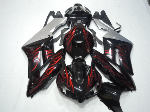 Kit Carenado Moto CBR 1000 RR 2004-2005 - Negro Rojo Llama Kit Carenado Moto CBR 1000 RR 2004-2005 - Negro Rojo Llama