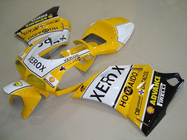 Kit Carenado Moto Ducati 748 916 996 996S 1993-2005 - Amarillo Blanco Xerox Kit Carenado Moto Ducati 748 916 996 996S 1993-2005 - Amarillo Blanco Xerox