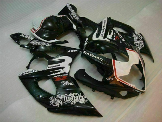Kit Carenado Moto GSXR 1000 K5 2005-2006 - Blanco Negro Kit Carenado Moto GSXR 1000 K5 2005-2006 - Blanco Negro