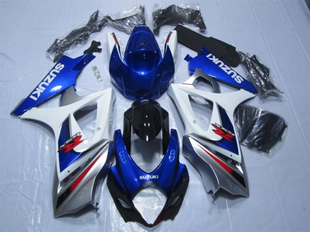 Kit Carenado Moto GSXR 1000 K7 2007-2008 - Azul Blanco Kit Carenado Moto GSXR 1000 K7 2007-2008 - Azul Blanco