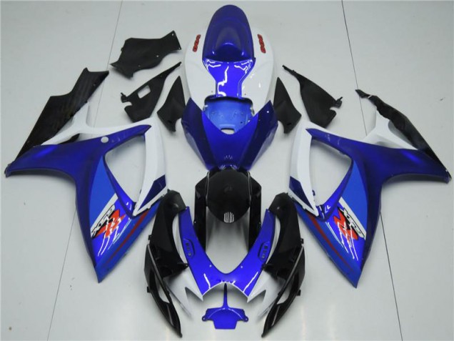 Kit Carenado Moto GSXR 600 / 750 K6 2006-2007 - Blanco Azul Kit Carenado Moto GSXR 600 / 750 K6 2006-2007 - Blanco Azul