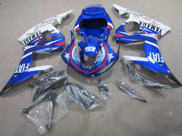 Kit Carenado Moto R6 2003-2005 - Azul Blanco Motul Fiat Kit Carenado Moto R6 2003-2005 - Azul Blanco Motul Fiat