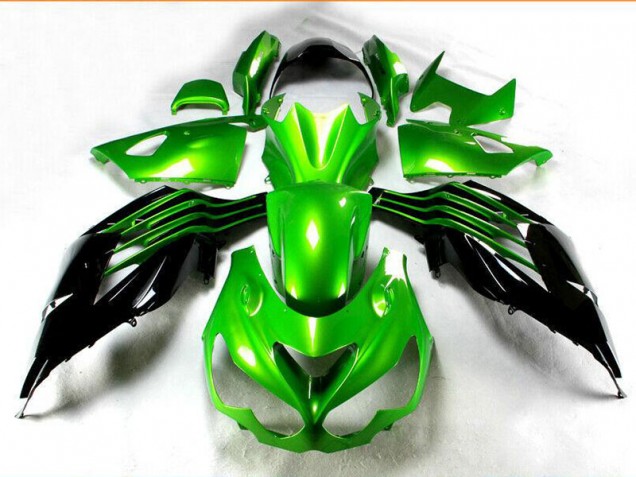 Kit Carenado Moto ZX14R ZZR 1400 2012-2021 - Negro Verde Kit Carenado Moto ZX14R ZZR 1400 2012-2021 - Negro Verde