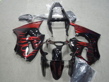 Kit Carenado Moto ZX6R 2000-2002 - Negro Rojo Llama