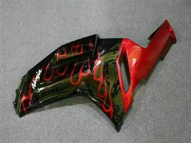 Kit Carenado Moto ZX6R 2007-2008 - Negro Rojo Llama Kit Carenado Moto ZX6R 2007-2008 - Negro Rojo Llama