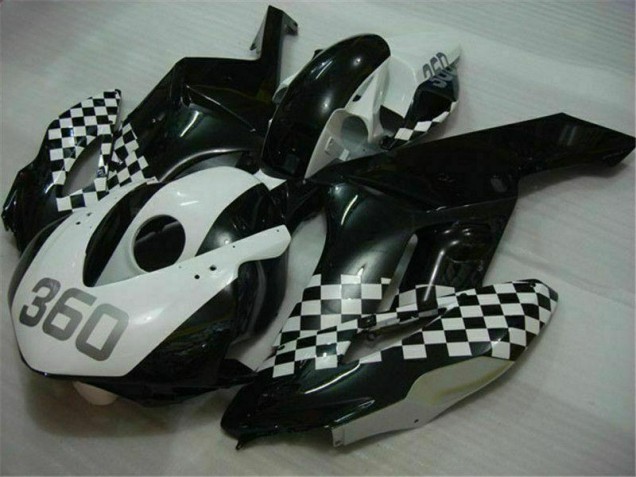 Kit Completo Carenado Moto CBR 1000 RR 2004-2005 - Blanco Negro Kit Completo Carenado Moto CBR 1000 RR 2004-2005 - Blanco Negro