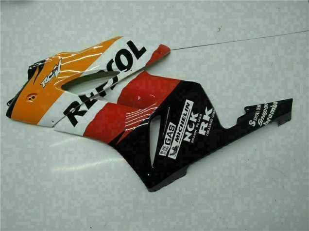 Kit Completo Carenado Moto CBR 1000 RR 2004-2005 - Naranja Negro Repsol Kit Completo Carenado Moto CBR 1000 RR 2004-2005 - Naranja Negro Repsol