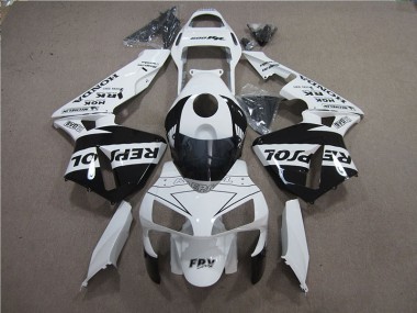 Kit Completo Carenado Moto CBR 600 RR 2005-2006 - Blanco Negro Repsol