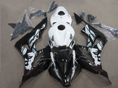 Kit Completo Carenado Moto CBR 600 RR 2007-2008 - Negro Blanco