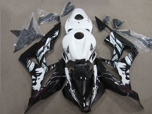 Kit Completo Carenado Moto CBR 600 RR 2007-2008 - Negro Blanco Kit Completo Carenado Moto CBR 600 RR 2007-2008 - Negro Blanco