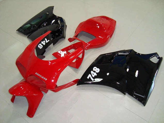 Kit Completo Carenado Moto Ducati 748 916 996 996S 1993-2005 - Rojo Negro
