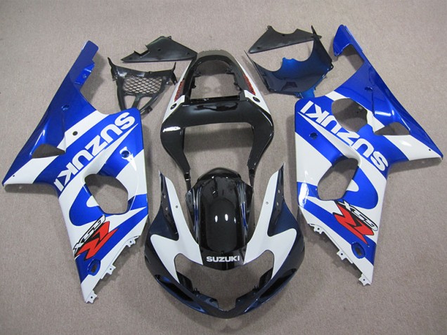 Kit Completo Carenado Moto GSXR 1000 K1 2000-2002 - Azul Blanco Calcomanía Kit Completo Carenado Moto GSXR 1000 K1 2000-2002 - Azul Blanco Calcomanía