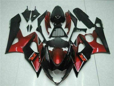 Kit Completo Carenado Moto GSXR 1000 K5 2005-2006 - Rojo Negro