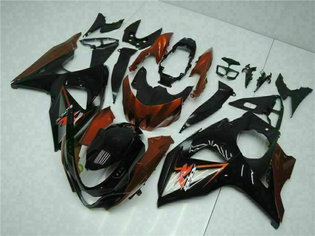 Kit Completo Carenado Moto GSXR 1000 K9 2009-2016 - Marrón Negro Kit Completo Carenado Moto GSXR 1000 K9 2009-2016 - Marrón Negro