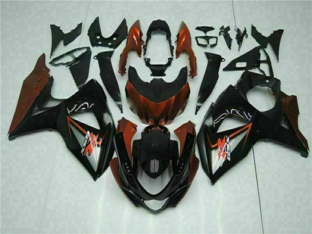 Kit Completo Carenado Moto GSXR 1000 K9 2009-2016 - Marrón Negro Kit Completo Carenado Moto GSXR 1000 K9 2009-2016 - Marrón Negro