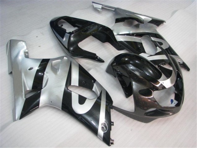 Kit Completo Carenado Moto GSXR 600 / 750 K1 K2 K3 2001-2003 - Plata Negro Kit Completo Carenado Moto GSXR 600 / 750 K1 K2 K3 2001-2003 - Plata Negro